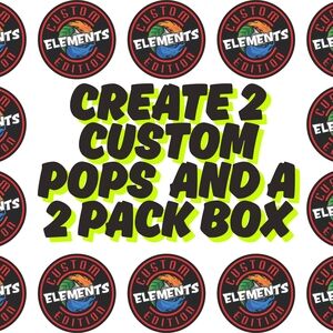 Two Custom Made Funko Pops and A 2 Pack Box